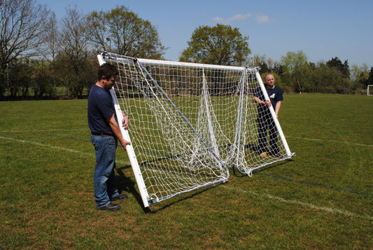 MHGoals Senior Lightweight Freestanding Folding 24×8 Football Goal Package