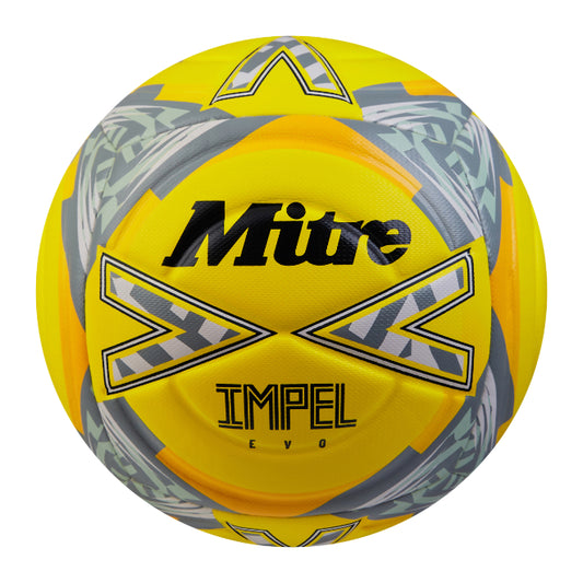 Mitre Impel Evo Football Size 3, 4 & 5 Yellow/Black/Grey
