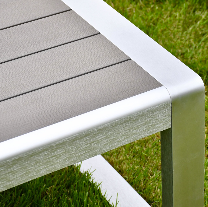 SAC Deluxe Brushed Nickel Patio Outdoor Sofa Set