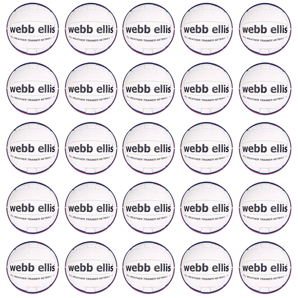 Webb Ellis All Weather Trainer Netballs - multipack of 25 netballs