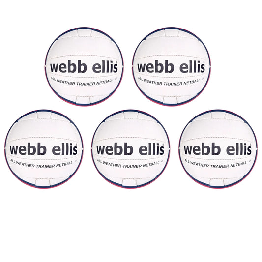 Webb Ellis All Weather Trainer Netballs - multipack of 5 netballs