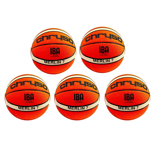 Chryso Merlin Elite Basketball - multipack of 5 balls