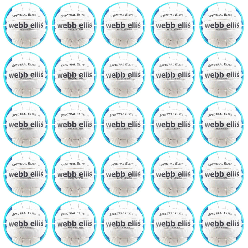 Webb Ellis Spectral Elite Netball - multipack of 25 netballs
