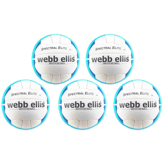 Webb Ellis Spectral Elite Netball - multipack of 5 netballs
