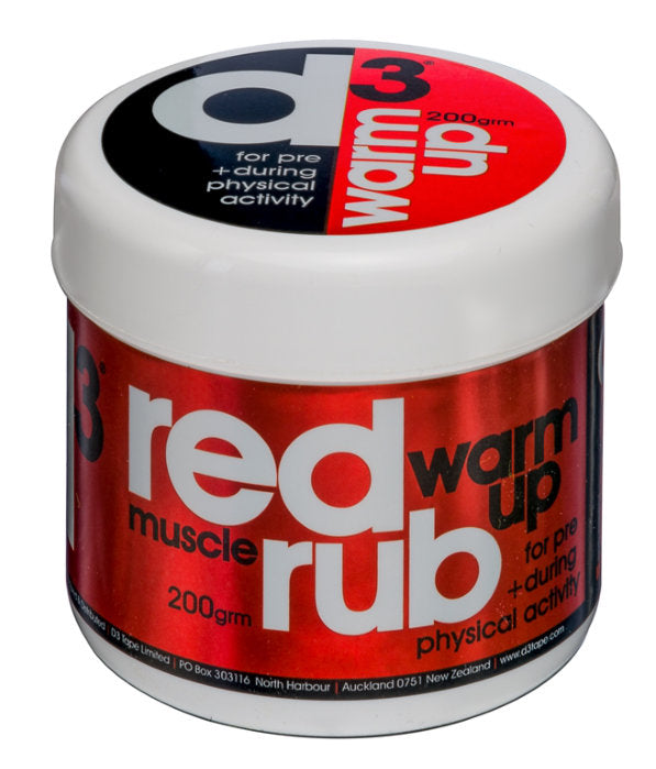 D3Tape Red Warm Up Pre & During Muscle Rub 200G