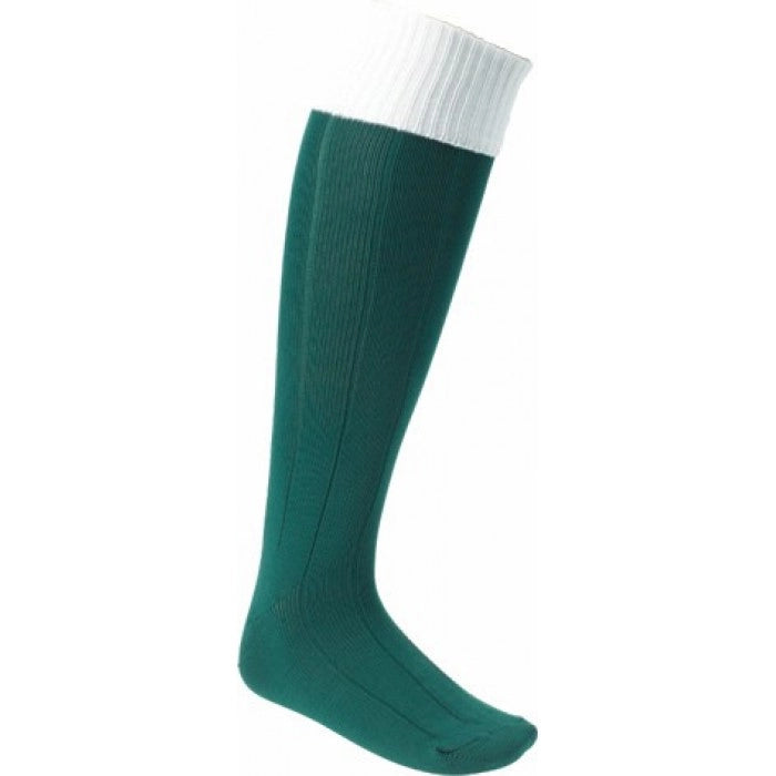Euro Sock Turn Over Top Bottle Green White