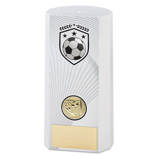 Football Trophy - White Heavyweight Plastic Column - small