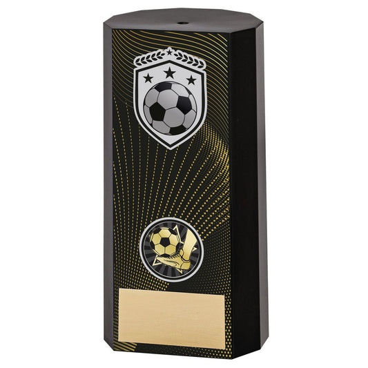 Football Trophy - Black Heavyweight Plastic Column - small