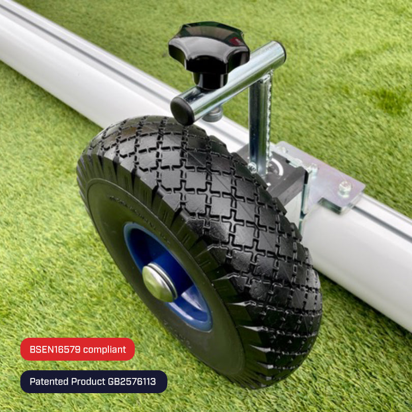 MHGoals Senior Selfweighted Wheeled 24×8 Football Goal Package: 11-A-Side Freestanding Aluminium