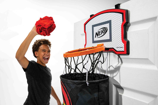 Nerf 3-In-1 Laundry Layup Basketball Hoop for Bedroom Door