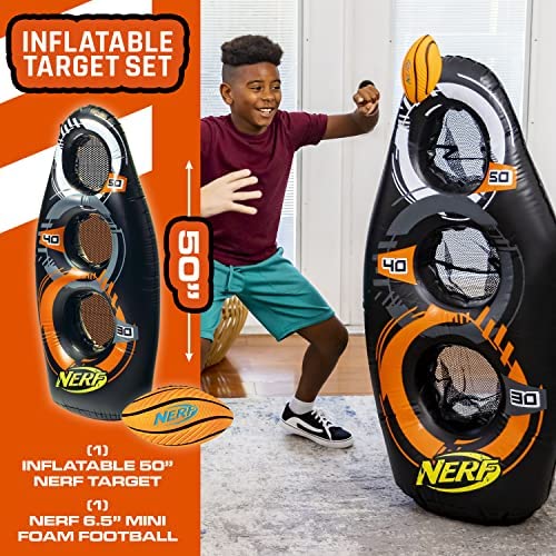 Nerf Proshot Inflatable Football Target with American Football