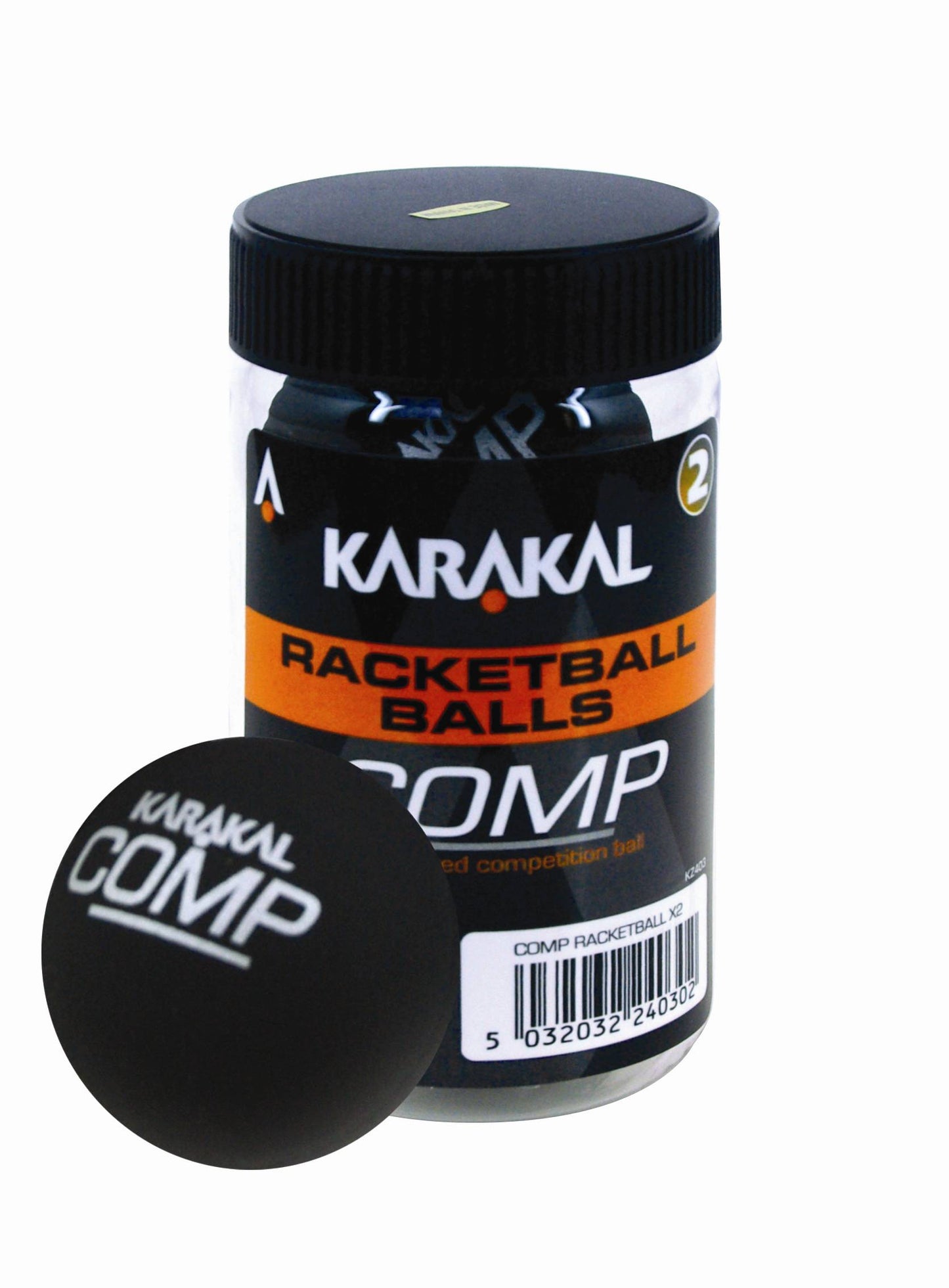 Karakal Racketball Balls Black (Competition)Tube Of 2