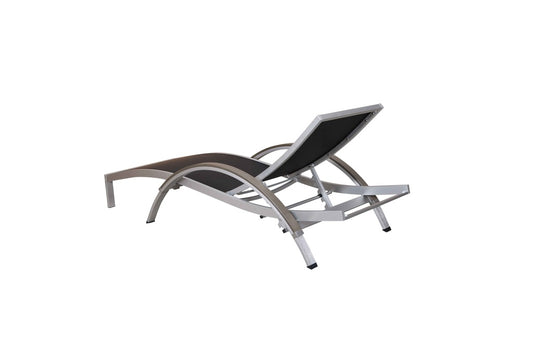 SAC Deluxe Brushed Nickel Garden Sun Lounger