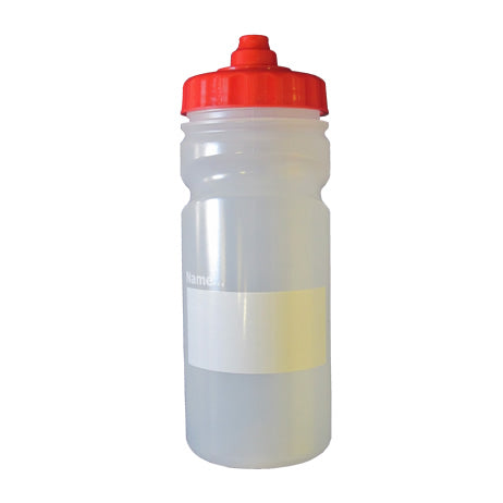 Clear Water Bottle with white name plate - 500ml