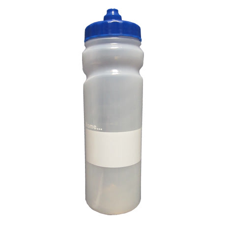 Clear Water Bottle with white name plate - 750ml