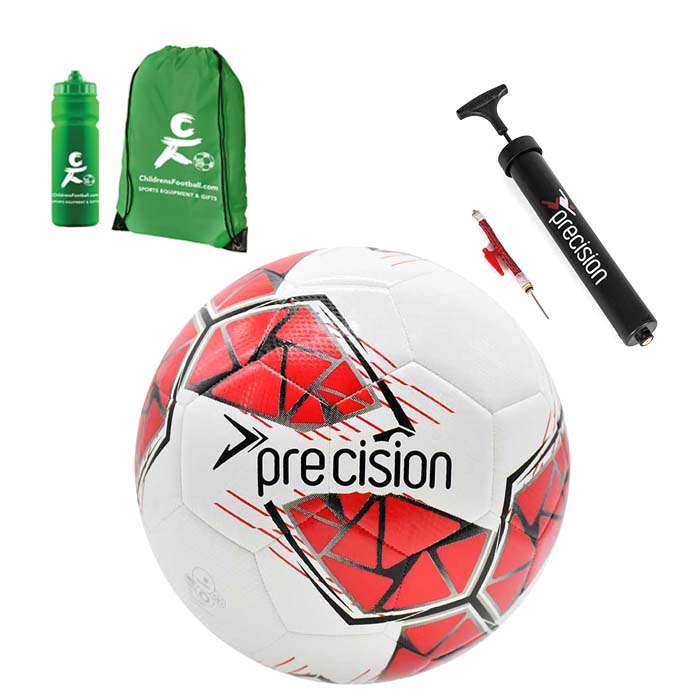 Football, Pump, Bag and Sports Bottle Gift Set - ideal for children aged 6 to 10