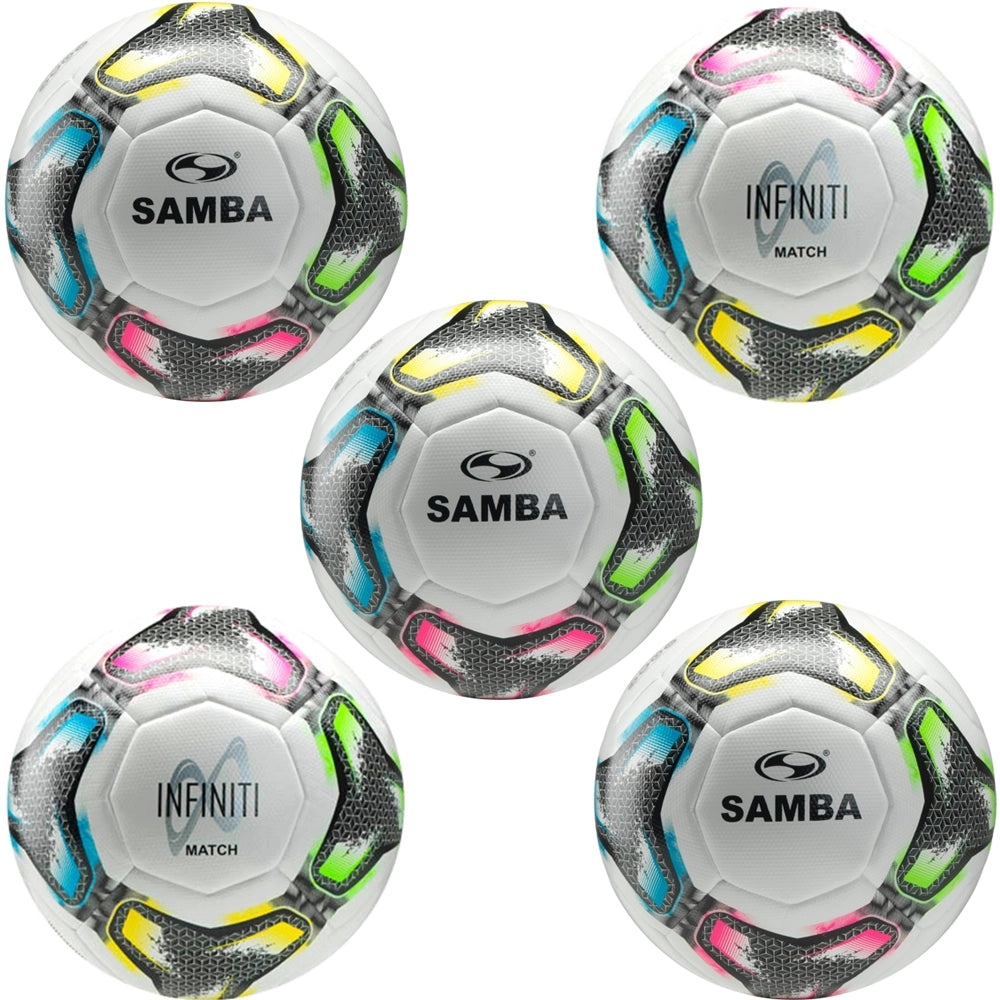 Samba infiniti pro match footballs FIFA Basic accredited - bulk buy in multipacks of 5 and 10 with a free football carry bag
