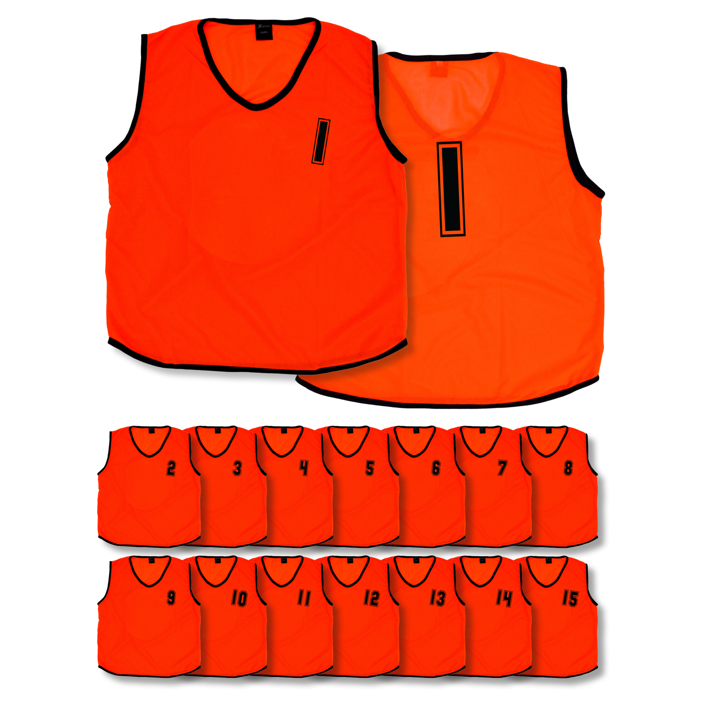 Mesh Numbered 1 - 15 Training Bibs