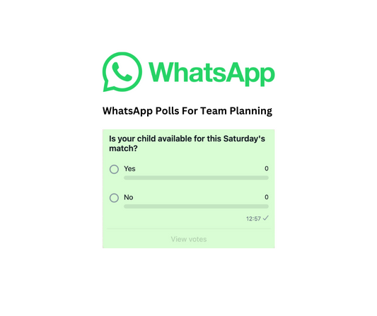 Using WhatsApp Polls to help your football team planning