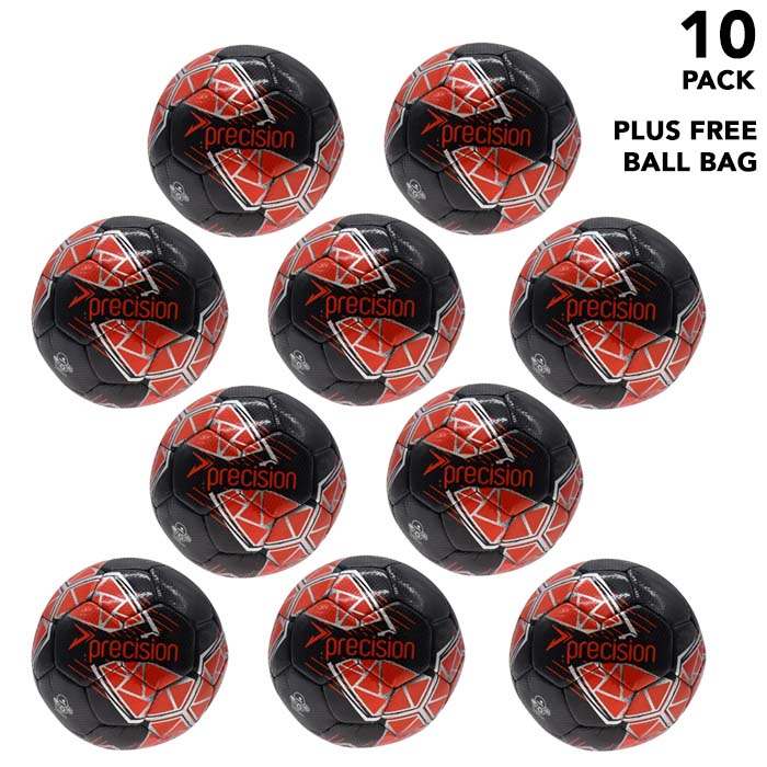 Pack 10 Fusion Midi Training Footballs Ball Bag