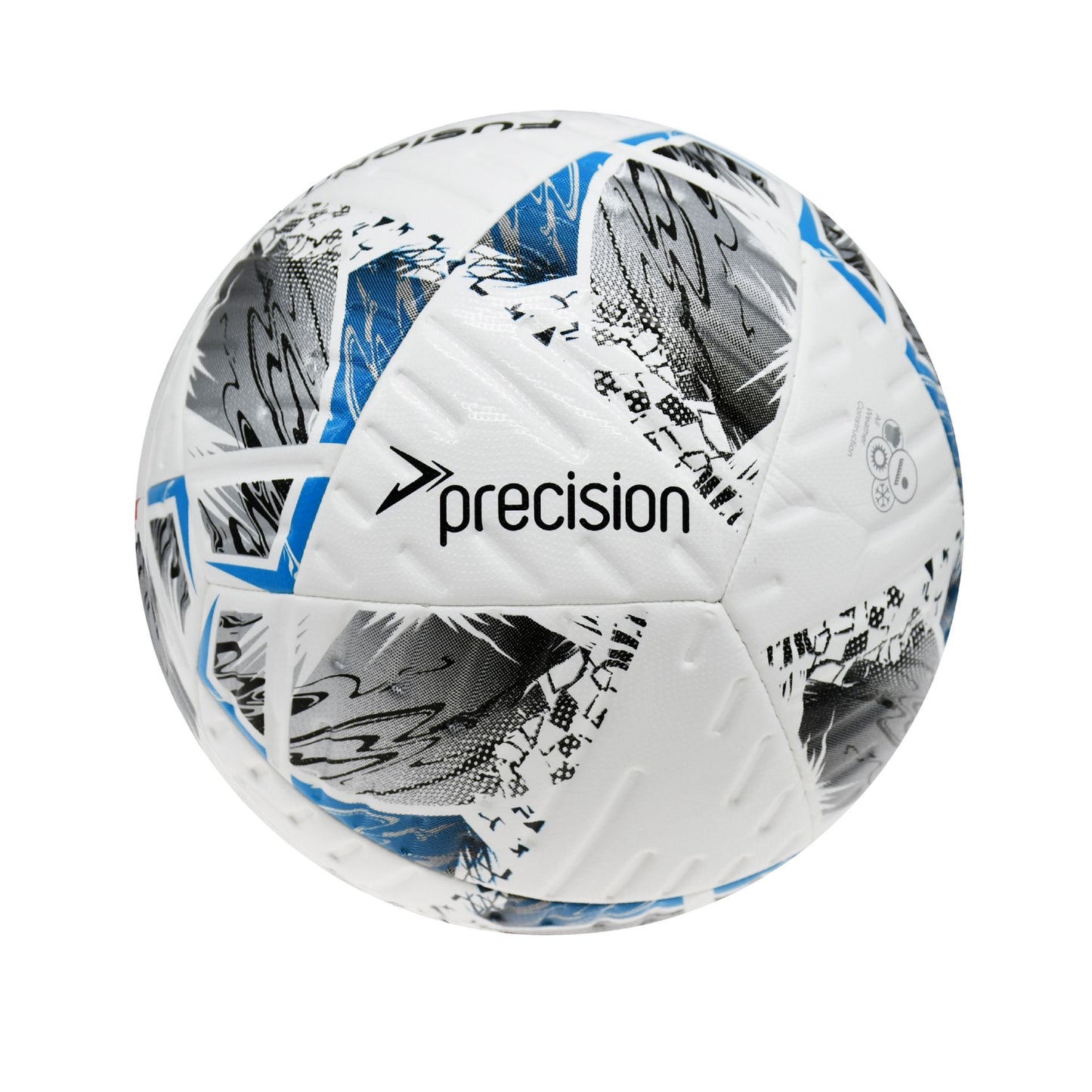 Precision Fusion+ FIFA Basic Training Footballs - White/Silver/Cyan/Black