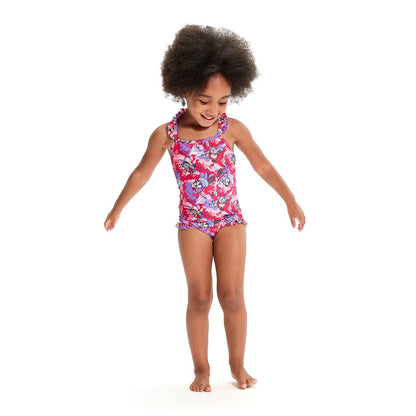 Speedo LTS Printed Frill Thinstrap Infants Swimsuit