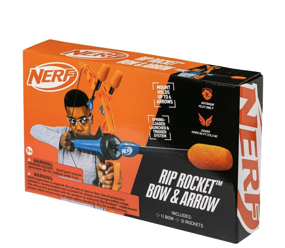 Nerf Rip Rocket Cross Bow & Arrow Archery Set for kids