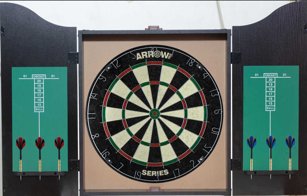 Arrow180 Bristle Dartboard Cabinet Set