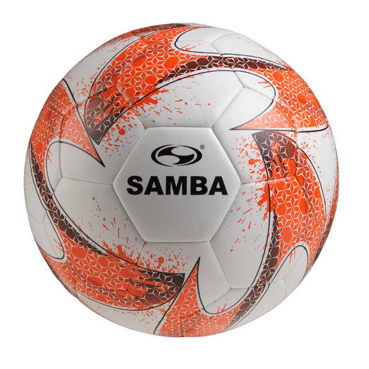 Samba Infiniti Hybrid Futsal Ball White/Fluo Orange/Navy Size 3 and 4