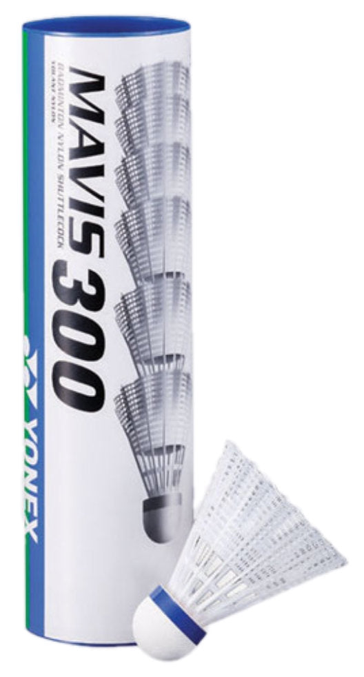 Yonex Mavis 300 White Shuttles - Medium (Blue) Speed