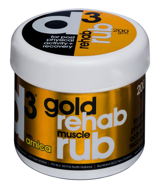 D3Tape Gold Rehab Muscle Rub 200G