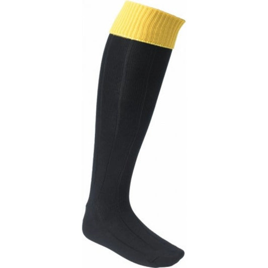 Euro Sock Turn Over Top Black Amber
