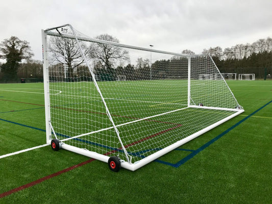 MHGoals Senior Selfweighted Wheeled 24×8 Football Goal Package