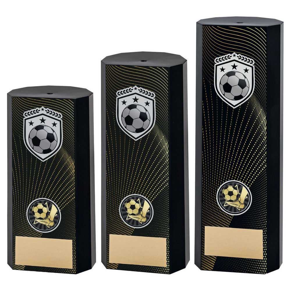 Football Trophy - Black Heavyweight Column