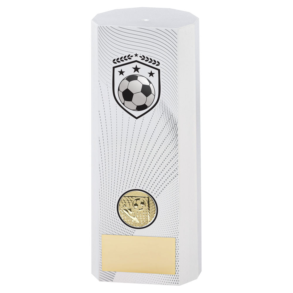 Football Trophy - White Heavyweight Plastic Column - medium