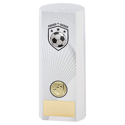 Football Trophy - White Heavyweight Plastic Column - medium