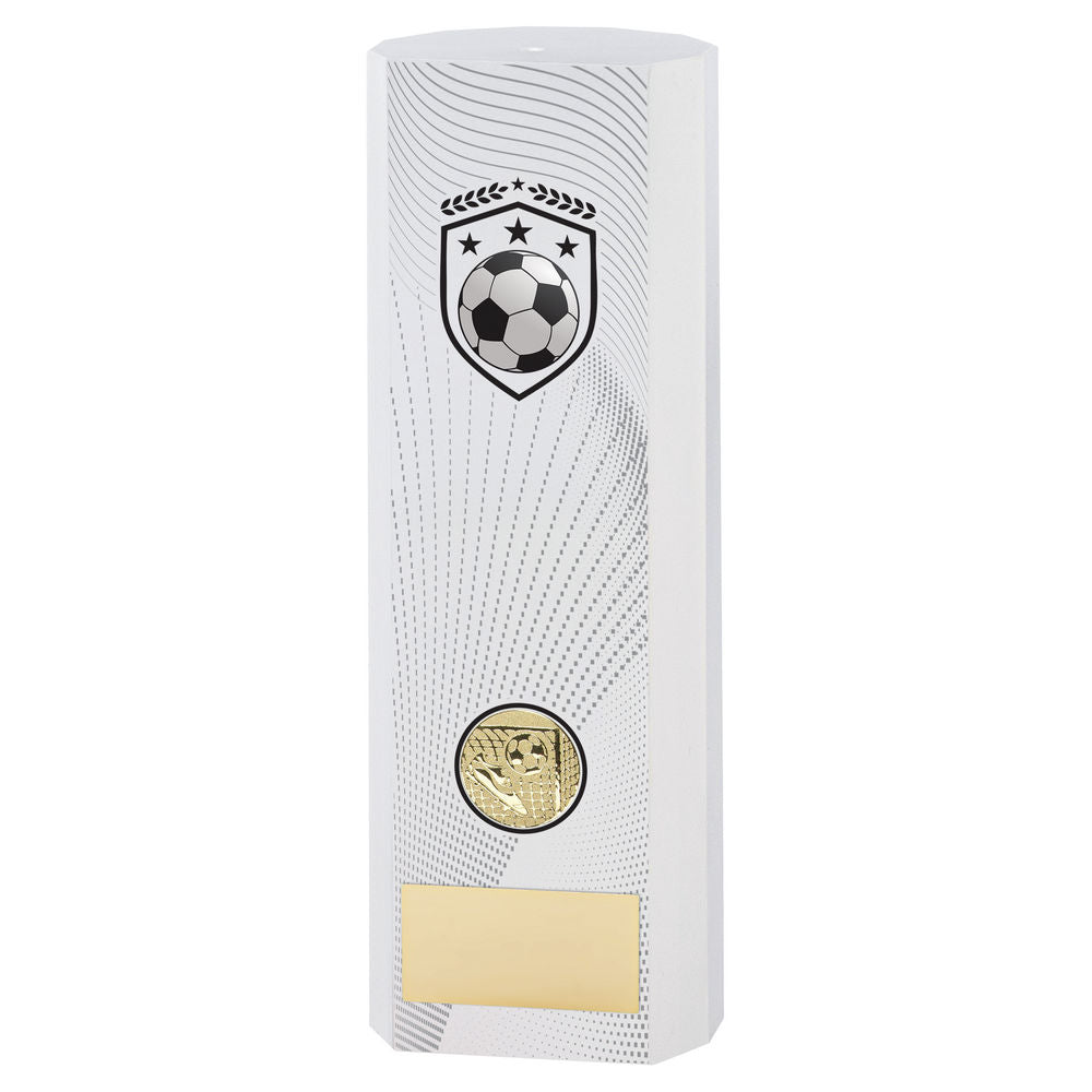 Football Trophy - White Heavyweight Plastic Column - large
