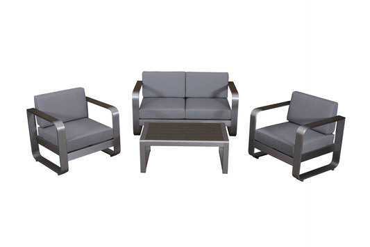 SAC Deluxe Brushed Nickel Patio Set