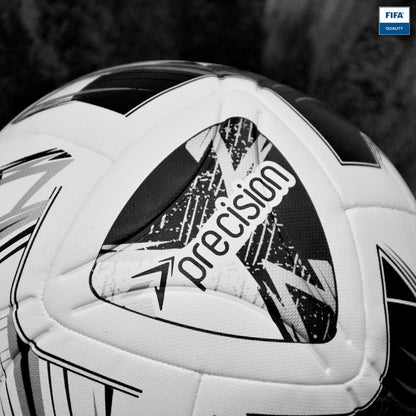 Precision Rotario FIFA Quality Match Football - black/silver/white