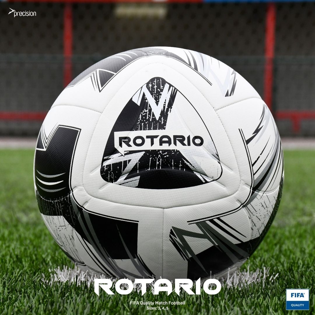Precision Rotario FIFA Quality Match Football - black/silver/white