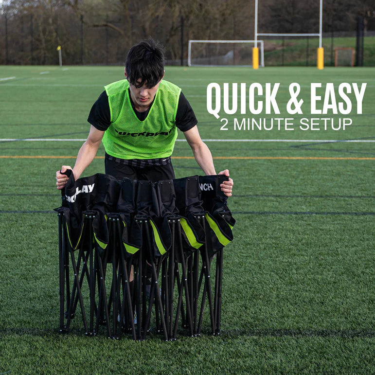 QUICKPLAY PRO BENCH Shelter 6 Seat Subs Bench with Canopy