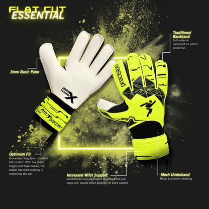 Precision Junior Fusion X Flat Cut Essential Goalie Gloves
