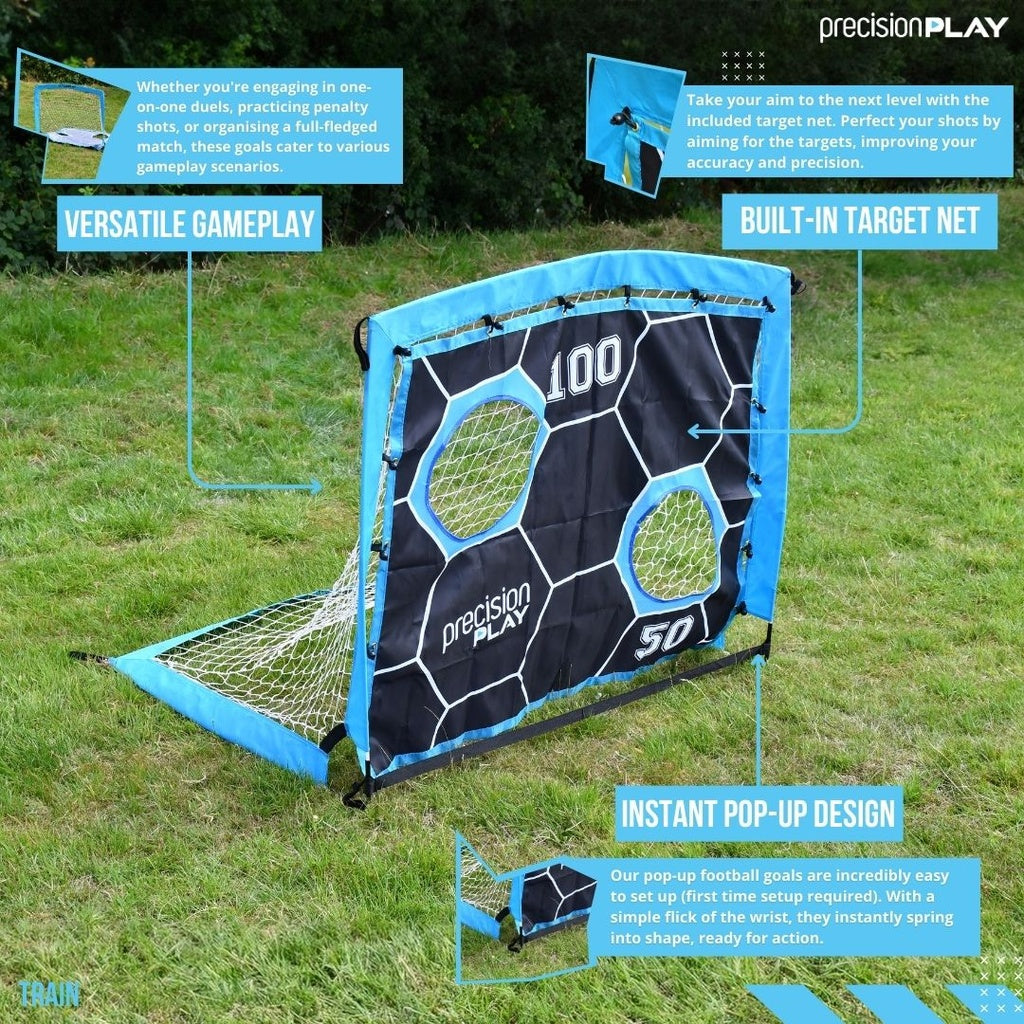 PrecisionPLAY 2in1 Pop-up Target Goal Showing Features