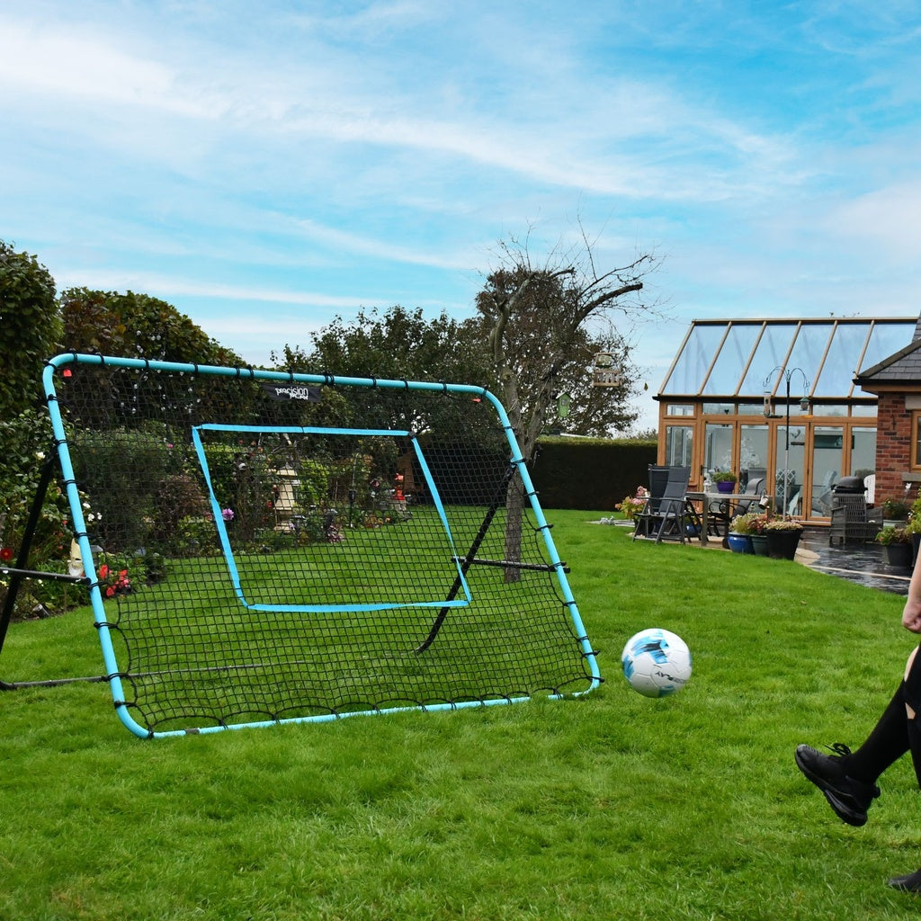 PrecisionPLAY Mega Rebounder in use in garden