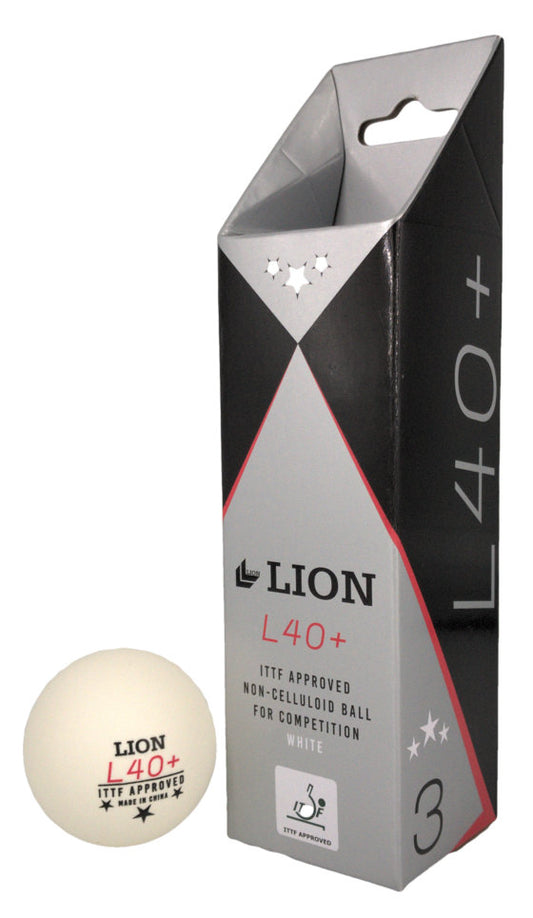 Table Tennis Balls Lion 3* Ittf Approved (3 Ball Pack)