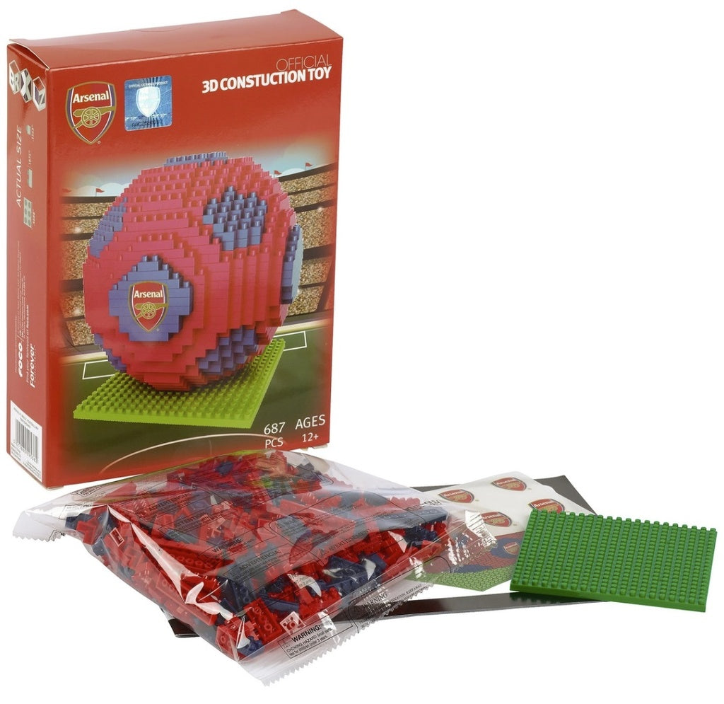 Team Merchandise 3D BRXLZ Football -Arsenal Lego Style Builing Bricks