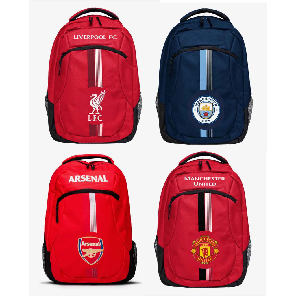 Liverpool FC, Manchester City, Manchester United, and Arsenal Football Team rucksacks