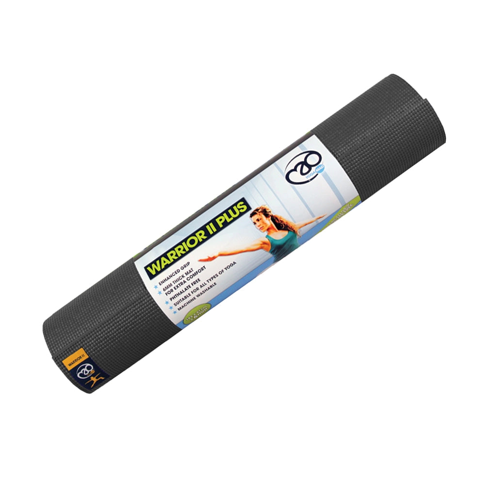 Yoga-Mad Warrior II Plus Mat 6mm - Graphite