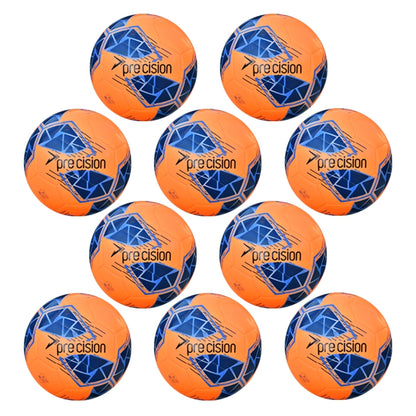 Bulk Buy 10 Orange Precision Training Footballs size 3, 4 & 5 | FIFA Basic Accredited Balls