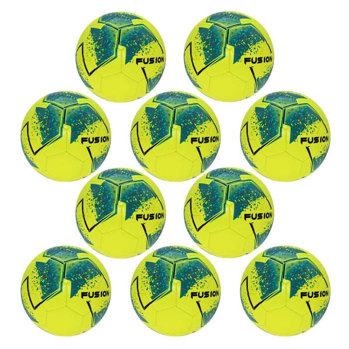 Bulk Buy 10 Yellow Precision Training Footballs size 3, 4 & 5 | FIFA Basic Accredited Balls